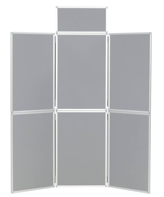 Display Stand 6 Nyloop Fabric 619 (W) x 316 (H) mm Grey Foldaway