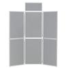 Freestanding Display Stand with 6 Panels Nyloop Fabric Foldaway 619 x 316 mm Grey