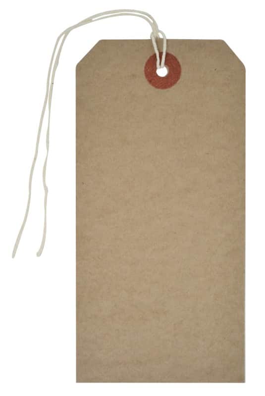 Reinforced Heavy Duty Tags 6 Buff 6.7 x 13.4 cm Pack of 1000