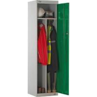 LINK51 Steel Locker 1 Door 1 nest Key lock 450 x 450 x 1,800 mm Green, Grey