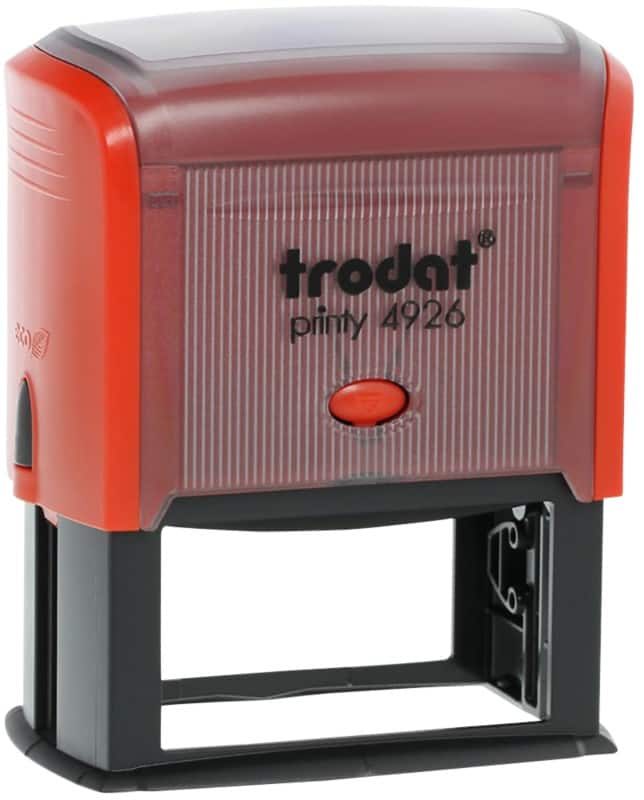 Trodat Custom Text Stamp Printy N4926 Black, Red 2.2 x 2.2 x 5.8 cm