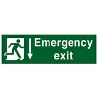 Fire Exit Sign Emergency Exit Self Adhesive PVC 60 x 20 cm