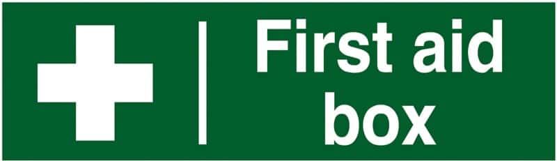 First Aid Sign First Aid Wall Mounted PVC (Polyvinyl Chloride) 30 x 10 cm