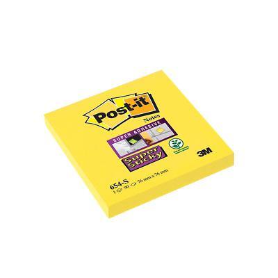 Post-it Super Sticky Notes 76 x 76 mm Ultra Yellow Square 12 Pads of 90 Sheets