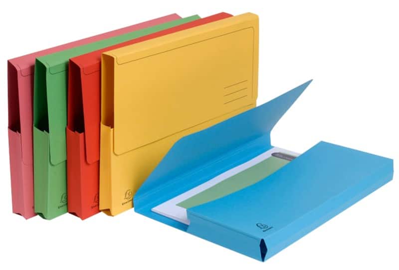 Exacompta Forever Document Wallet A4 Board 32 (W) x 3 (D) x 24 (H) cm Assorted Pack of 10