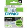 Dymo D1 S0720540 / 45014 Authentic Label Tape Self Adhesive Blue Print on White 12 mm x 7m
