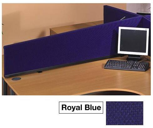 Desk Screen Fabric Wrapped 390 x 300 x 1124 mm Blue