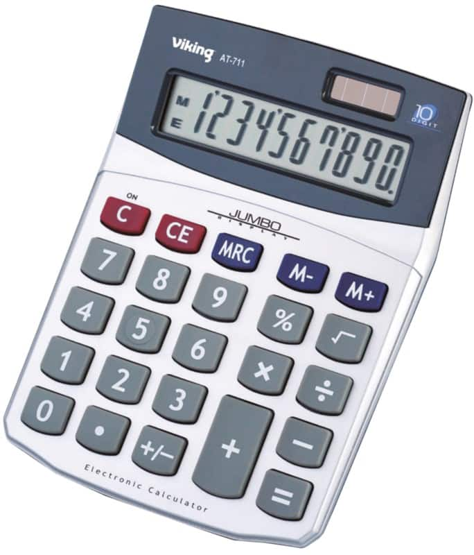 Office Depot Desktop Calculator AT-711 10 Digit Display Silver | Viking  Direct UK