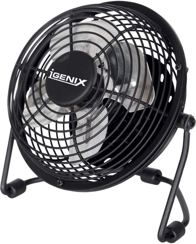 igenix Fan DF0004 Aluminium Blades, Metal Alloy Housing Black 1 8.5 x 14.1 x 14.3 cm