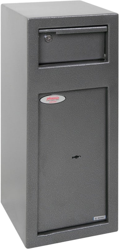 Phoenix Cashier Day Deposit Security Safe with Key Lock 19L SS0992KD 600 x 250 x 250mm Metallic Graphite