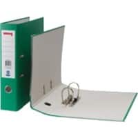 Office Depot Lever Arch File 75 mm Cardboard 2 ring Foolscap Green
