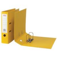 Office Depot Lever Arch File A4 80 mm Yellow 2 ring PP (Polypropylene) Matt Portrait