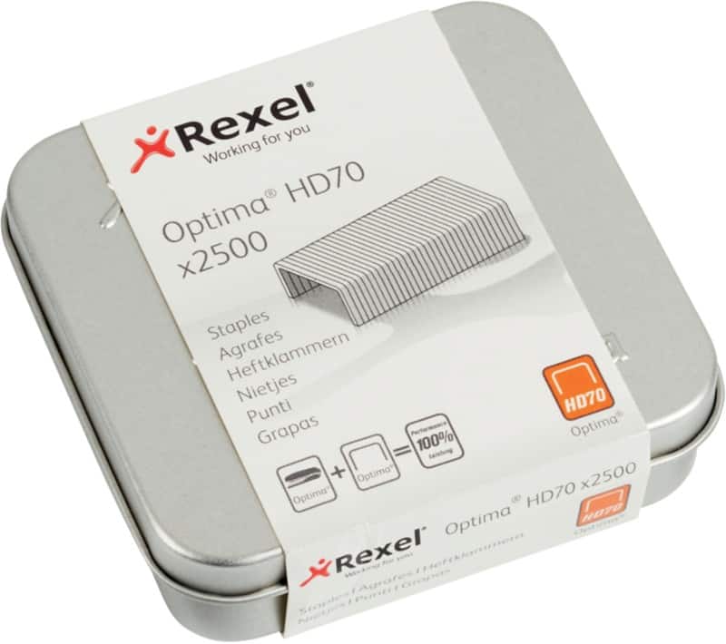 Rexel Optima HD70 Staples 2102497 Silver Pack of 2500