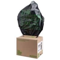 The Green Sack medium-duty refuse sacks black 838 x 737mm (h x w) 10kg capacity 75 per box