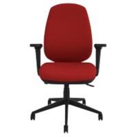 Energi-24 Office Chair Synchro Tilt Fabric Height-Adjustable Armrest Height-adjustable Seat Red 150 kg Air-Care