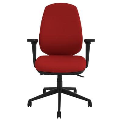 Energi-24 Synchro Tilt Ergonomic Office Chair with Adjustable Armrest and Seat Air-Care Red
