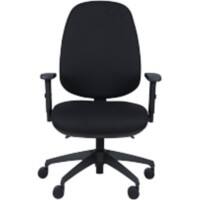 Energi-24 Office Chair Synchro Tilt Fabric Height-Adjustable Armrest Height-adjustable Seat Black 150 kg Air Care