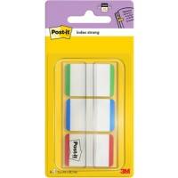 Post-it Index Flags Rectangular 2.54 x 3.81 cm Assorted 3 Packs of 22 Strips