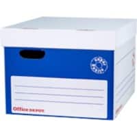 Office Depot Super Strong Easy Assembly XL Archive Box Blue 39.5 (W) x 46 (D) x 29.6 (H) cm Pack of 10