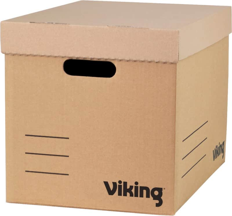 Viking economy archive box brown 28. 8 (w) x 39. 4 (d) x 30. 1 (h) cm pack of 10