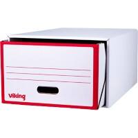 Viking Storage Drawers Red, White 43.3 x 56.8 x 31 cm Pack of 2