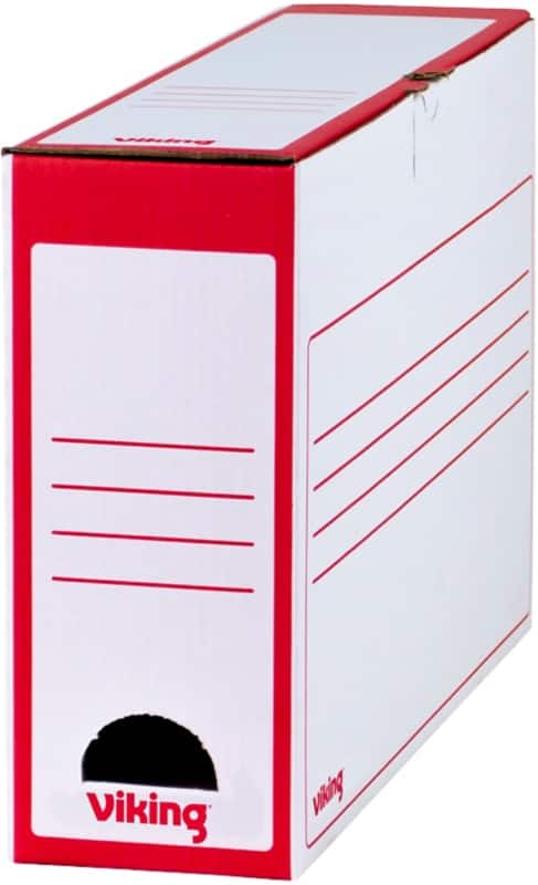 Viking Transfer File Easy Assembly Special format Red, White 10 (W) x 33.7 (D) x 25 (H) cm Cardboard Pack of 10