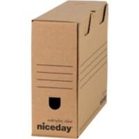 Niceday Transfer File Foolscap Cardboard Brown 94 mm Pack of 20