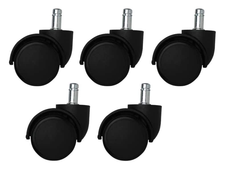 Viking Realspace Castors for Hard Floors Black Pack of 5