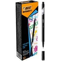 BIC Intensity Fineliner Pen Fine 0.4 mm Black Pack of 12