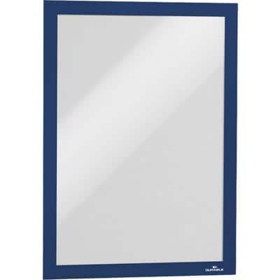 DURABLE Wall Mountable Magnetic Infoframe DURAFRAME Self-Adhesive A4 236 x 323 mm Dark Blue Pack of 2