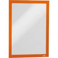 DURABLE DURAFRAME A4 Display Frame Adhesive, Magnetic Orange 487209 23.4 x 0.6 x 32.6 cm Pack of 2