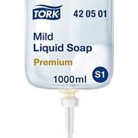 Tork Mild Liquid Soap - 420501 - Skin Friendly All-Purpose Soap for S1/S11 Dispenser Systems - Premium Quality, Freshly Scented, 1 x 1000 ml