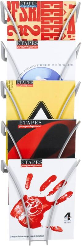 Paperflow Literature Display A4 Silver