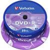 Verbatim DVD+R 16x 4.7 GB Matt Silver Pack of 25