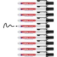 edding Retract 11 Permanent Marker Medium Bullet  -   Black Refillable Water-Resistant Pack of 10