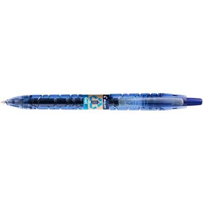Pilot B2P Gel Retractable Rollerball Pen Fine 0.4 mm Blue Pack of 10