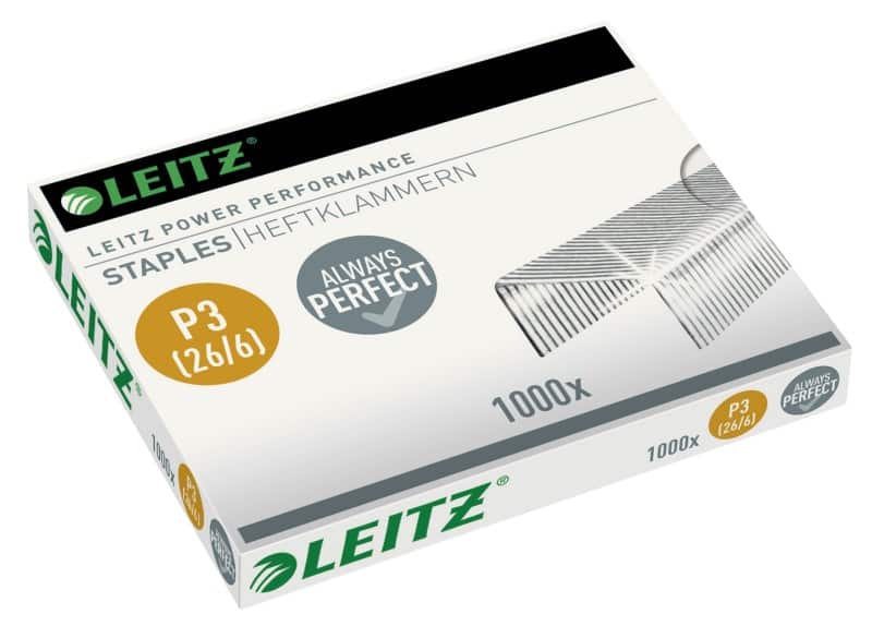 Leitz Power Performance P3 26/6 Staples 55720000 Steel Silver Pack of 1000