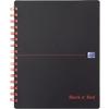 OXFORD Black n' Red A5+ Wirebound Poly Cover Meeting Book Ruled 160 Pages