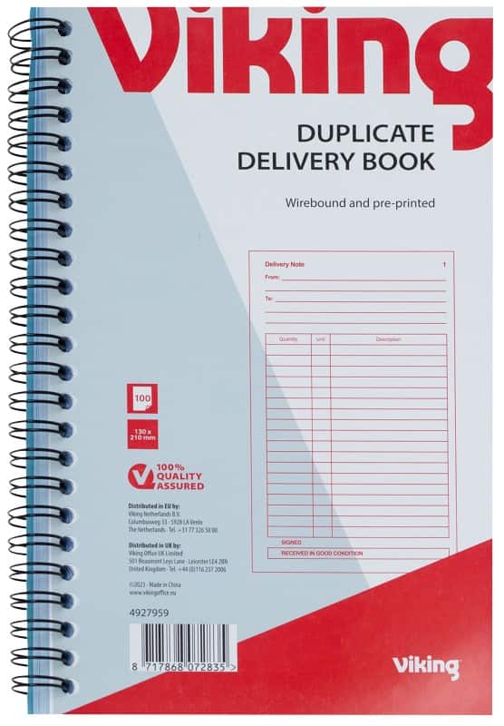 Viking Ruled Duplicate Delivery Book Special format 200 Sheets
