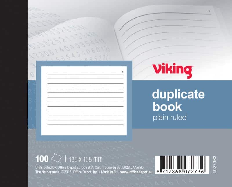 Viking Ruled Duplicate Book 10 x 15 cm 200 Sheets