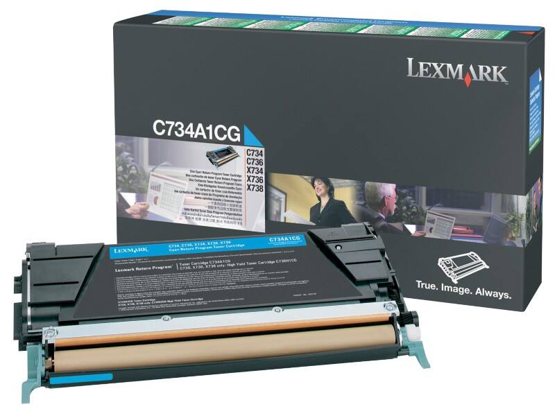 Lexmark Original Toner Cartridge C734A1CG Cyan