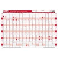 Viking Annual Planner 2024, 2025 Landscape Red English 91 x 61 cm