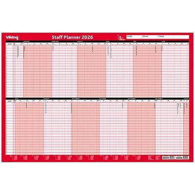 Viking Staff Planner 2024 Paper Red English