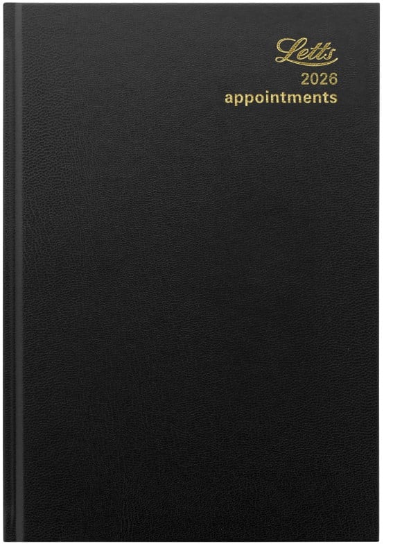 Letts Business Diary 2026 A5 1 Day per page Black 20-T11XBK