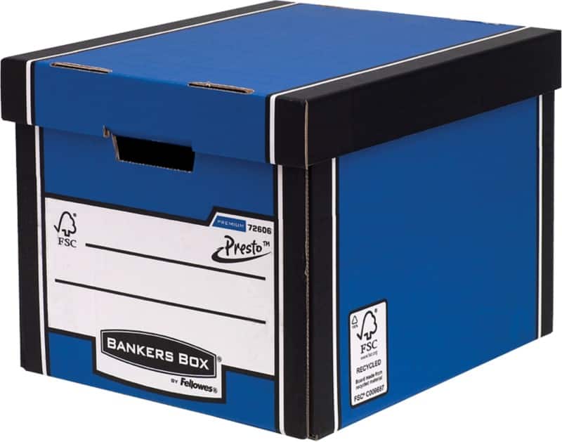 Bankers Box Premium Presto Tall Archive Boxes Blue 303(H) x 342(W) x 400(D) mm Pack of 10