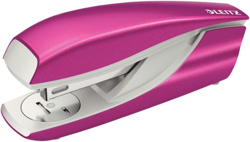 Leitz NeXXt WOW Stapler 5502 Half Strip Pink 30 Sheets 24/6, 26/6 Metal