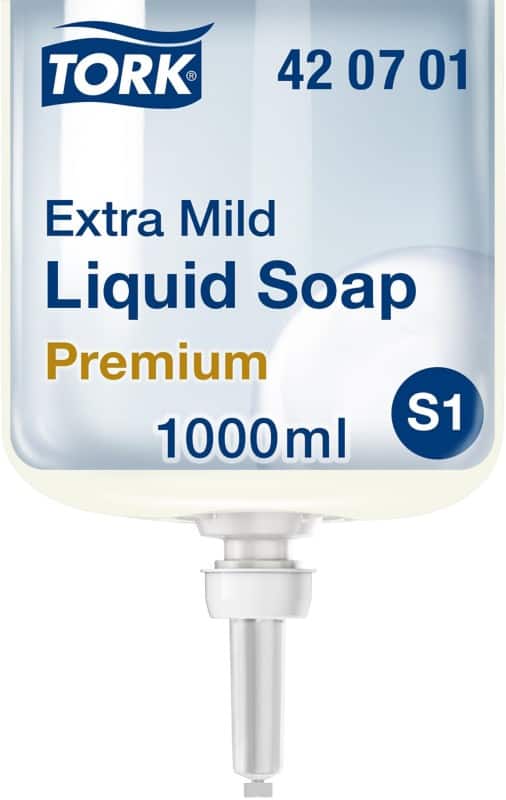 Tork S1 Premium Hand Soap Liquid White 420701 1 L Pack of 6