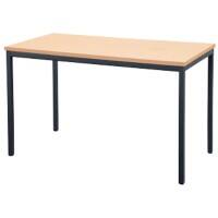 Realspace Reunion Rectangular Table Beech MFC (Melamine Faced Chipboard), Steel Black 1,200 x 600 x 750 mm