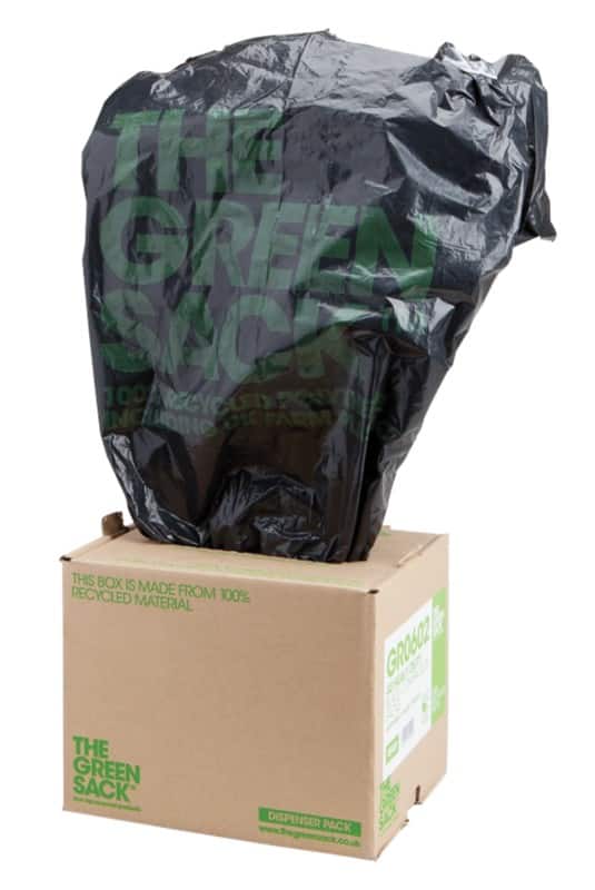 Green Sack Bin Bags 90 L Black PE (Polyethylene) 35 microns Pack of 40