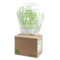 Green Sack Bin Bags 15 L White PE (Polyethylene) 20 microns Pack of 300